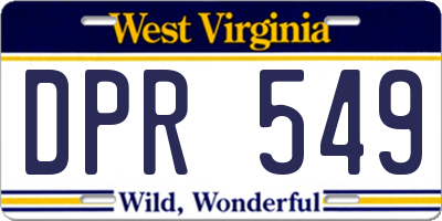 WV license plate DPR549