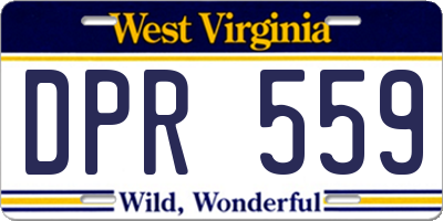 WV license plate DPR559