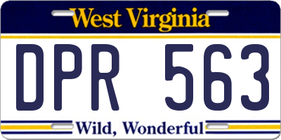 WV license plate DPR563