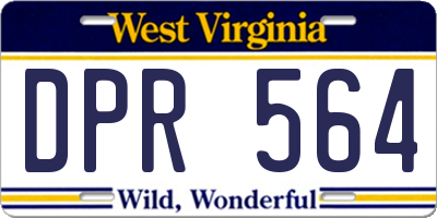 WV license plate DPR564