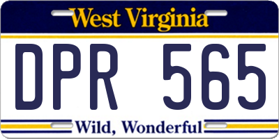 WV license plate DPR565