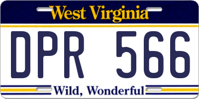 WV license plate DPR566
