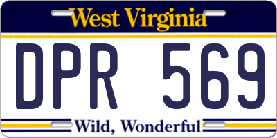 WV license plate DPR569