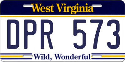 WV license plate DPR573