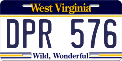WV license plate DPR576