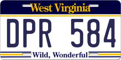 WV license plate DPR584