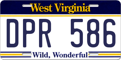 WV license plate DPR586