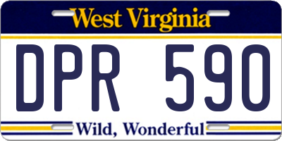 WV license plate DPR590