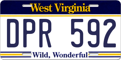 WV license plate DPR592