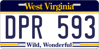 WV license plate DPR593