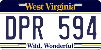 WV license plate DPR594