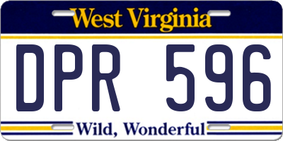 WV license plate DPR596