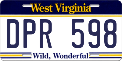 WV license plate DPR598