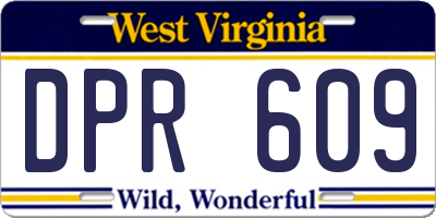 WV license plate DPR609