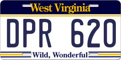 WV license plate DPR620