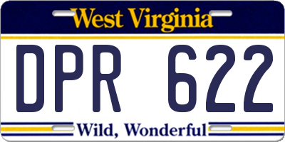 WV license plate DPR622