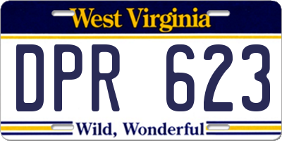 WV license plate DPR623
