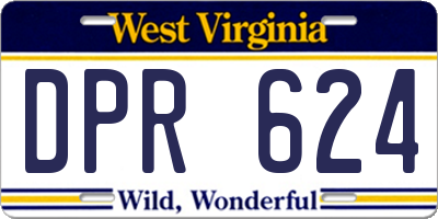 WV license plate DPR624