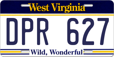 WV license plate DPR627
