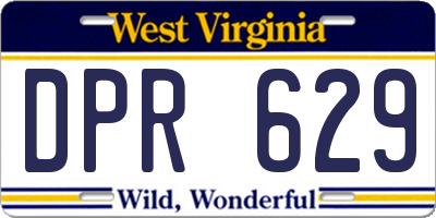 WV license plate DPR629