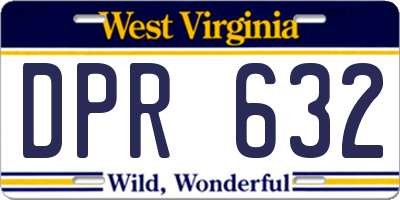 WV license plate DPR632