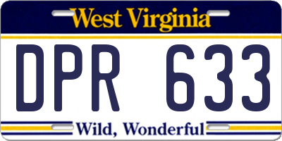 WV license plate DPR633
