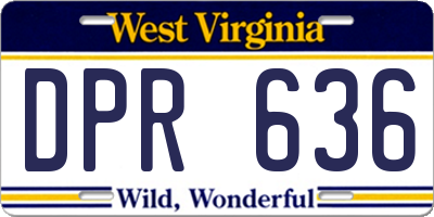 WV license plate DPR636