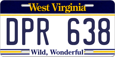 WV license plate DPR638