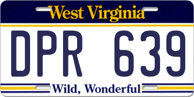 WV license plate DPR639