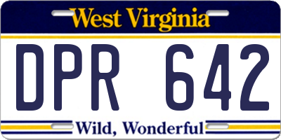 WV license plate DPR642