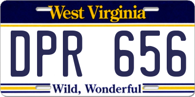 WV license plate DPR656