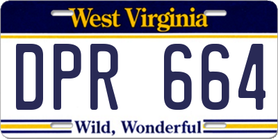 WV license plate DPR664