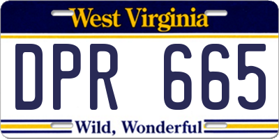 WV license plate DPR665