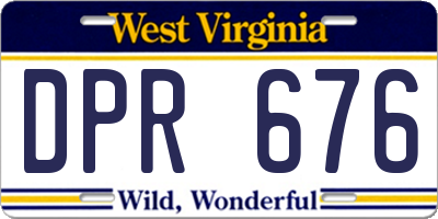 WV license plate DPR676
