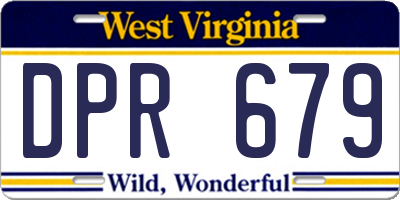 WV license plate DPR679