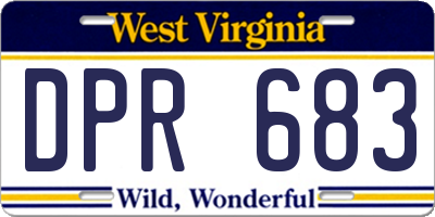 WV license plate DPR683