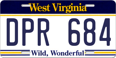 WV license plate DPR684