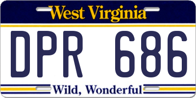 WV license plate DPR686