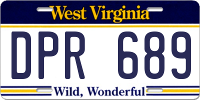 WV license plate DPR689
