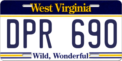 WV license plate DPR690