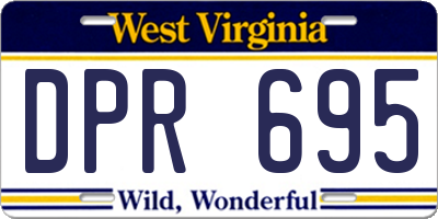 WV license plate DPR695