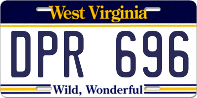 WV license plate DPR696