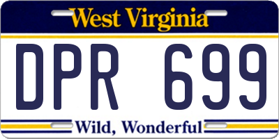 WV license plate DPR699