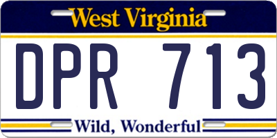 WV license plate DPR713