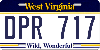 WV license plate DPR717