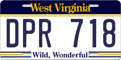 WV license plate DPR718