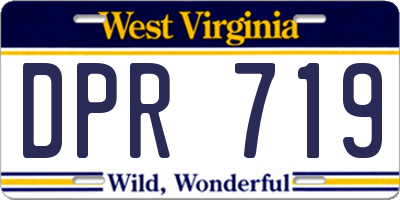 WV license plate DPR719