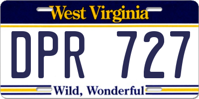 WV license plate DPR727