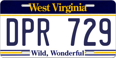 WV license plate DPR729