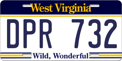 WV license plate DPR732